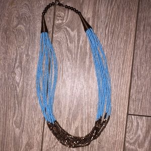 Blue & Gold Statement Necklace